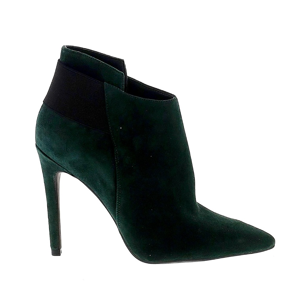 Elegant Green Stiletto Ankle Boots